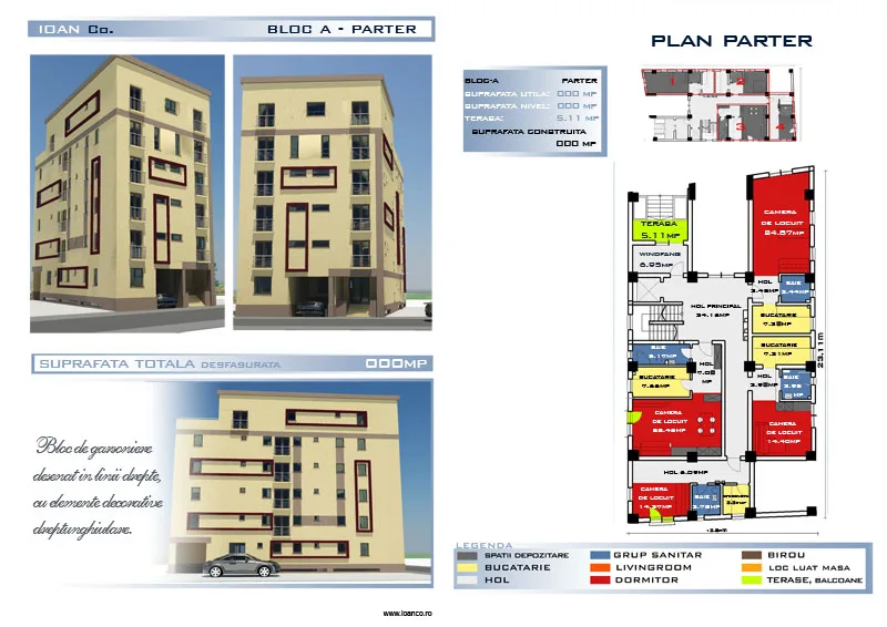 Proiect Bloc A — catalog SC SOFIA INVEST CONSTRUCT SRL